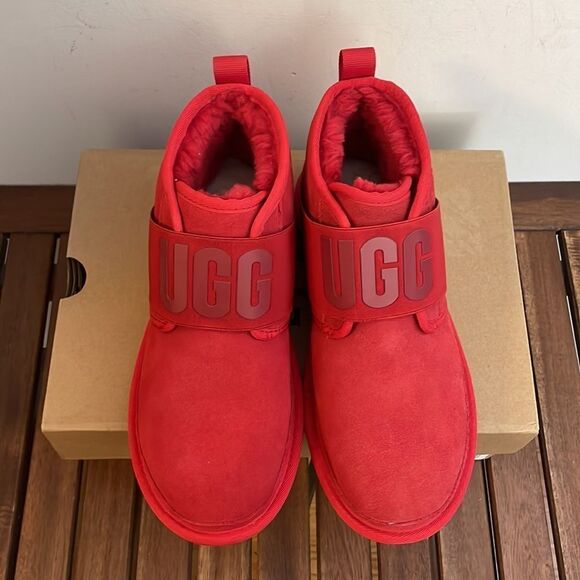UGG Neumel II Graphic Boots Red Women Size 7 - Picture 5 of 15